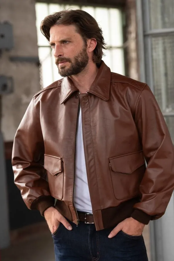 Cooper Original 50 Mission Russet Cowhide A-2 Men's Jacket